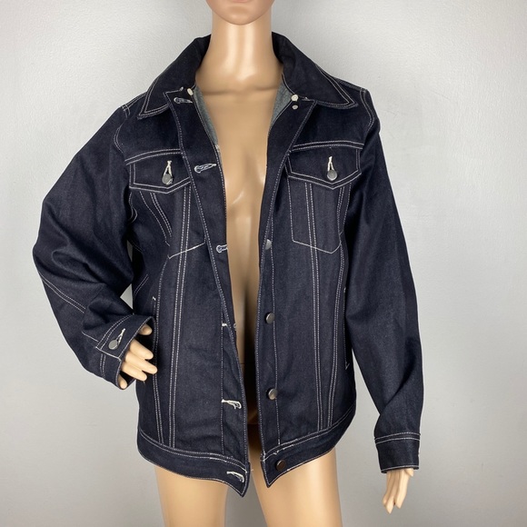 NEW WEWOREWHAT REVOLVE OVERSIZED DENIM JACKET - Picture 2 of 8